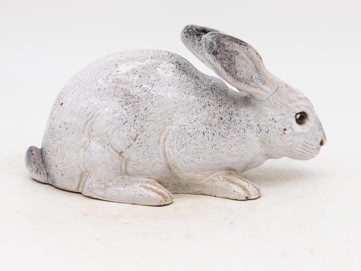 XIXe siècle Modèle brebis ou lapin en céramique de Bavent, français des années 1890 en vente