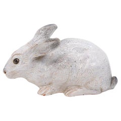 Antique Bavent Ceramic Hare or Rabbit Model, French 1890s
