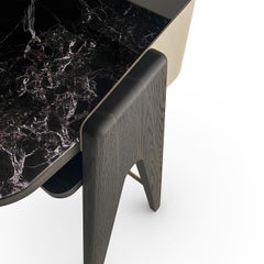 Bavero Breccia Imperiale Marble-Effect & Oak Writing Desk