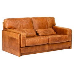 Baxter ‘Arcon’ Sofa in Buffalo Leather by Marco Milisich – Italy, 1970’s
