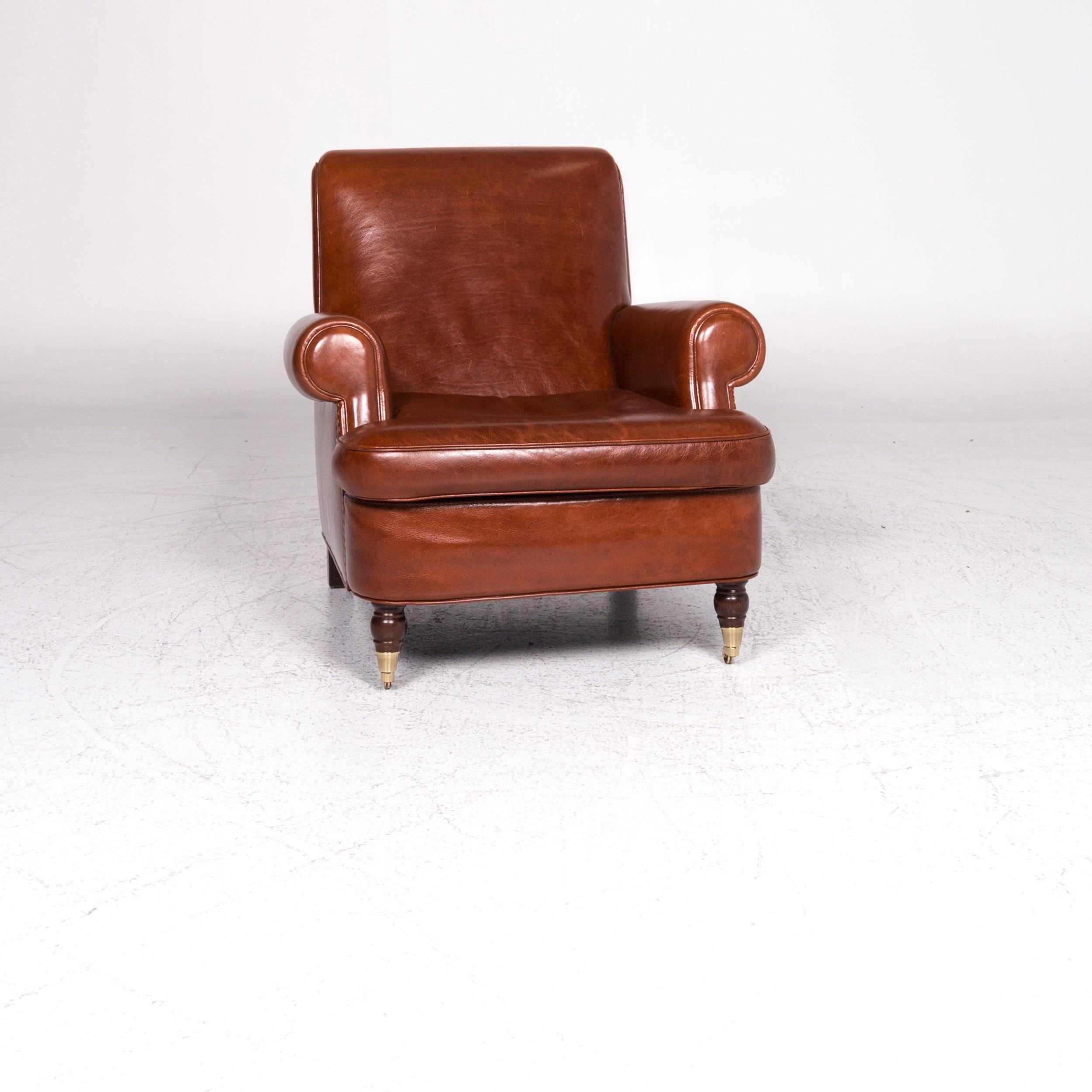 We bring to you a Baxter Charlotte designer leather armchair brown.

 Product measurements in centimeters:
 
Depth: 109
Width: 86
Height: 91
Seat-height: 46
Rest-height: 62
Seat-depth: 62
Seat-width: 52
Back-height: 49.

 