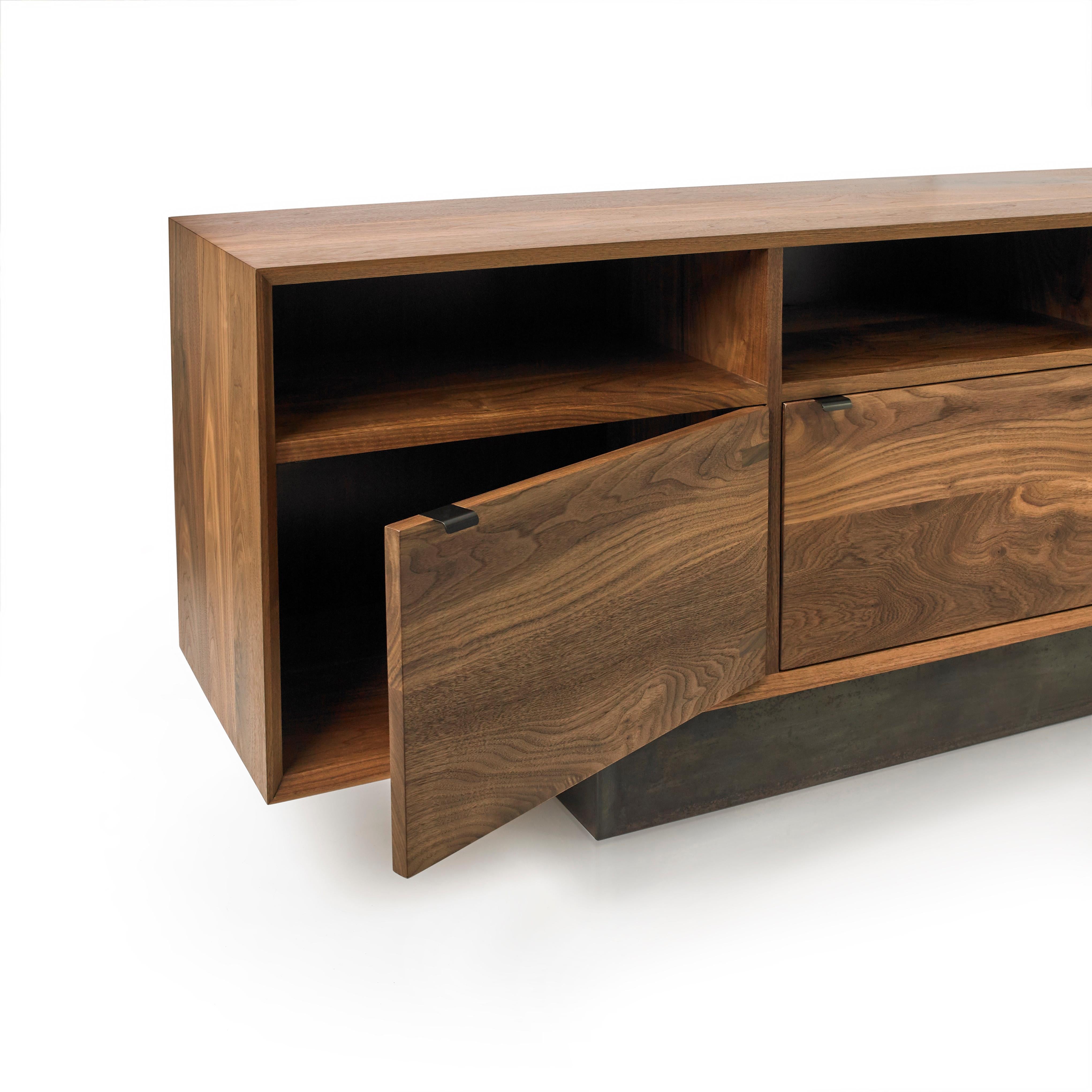Baxter Credenza in Silver Grey Oak by Autonomous Furniture For Sale 4