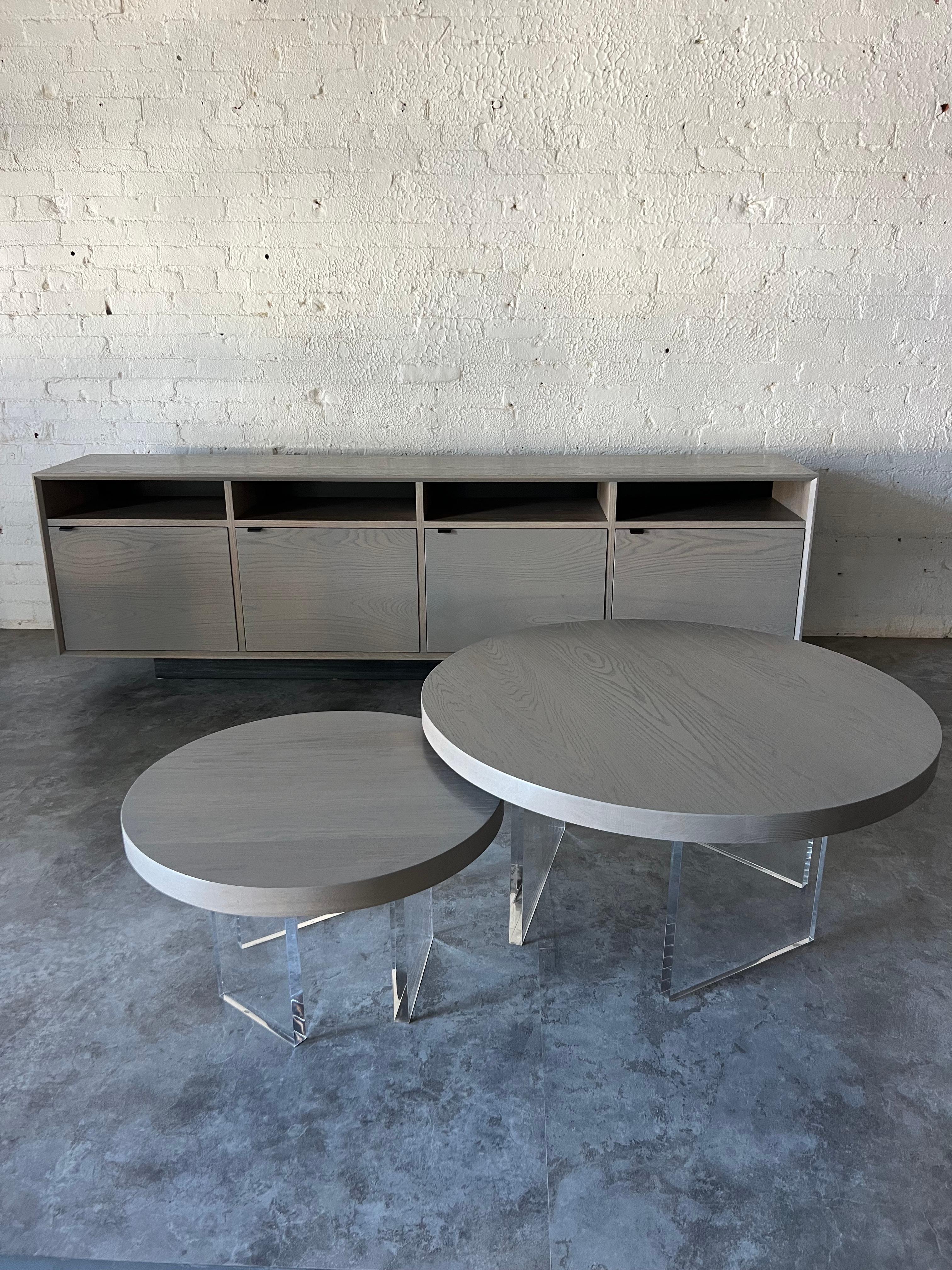 Baxter Credenza in Silver Grey Oak by Autonomous Furniture For Sale 1