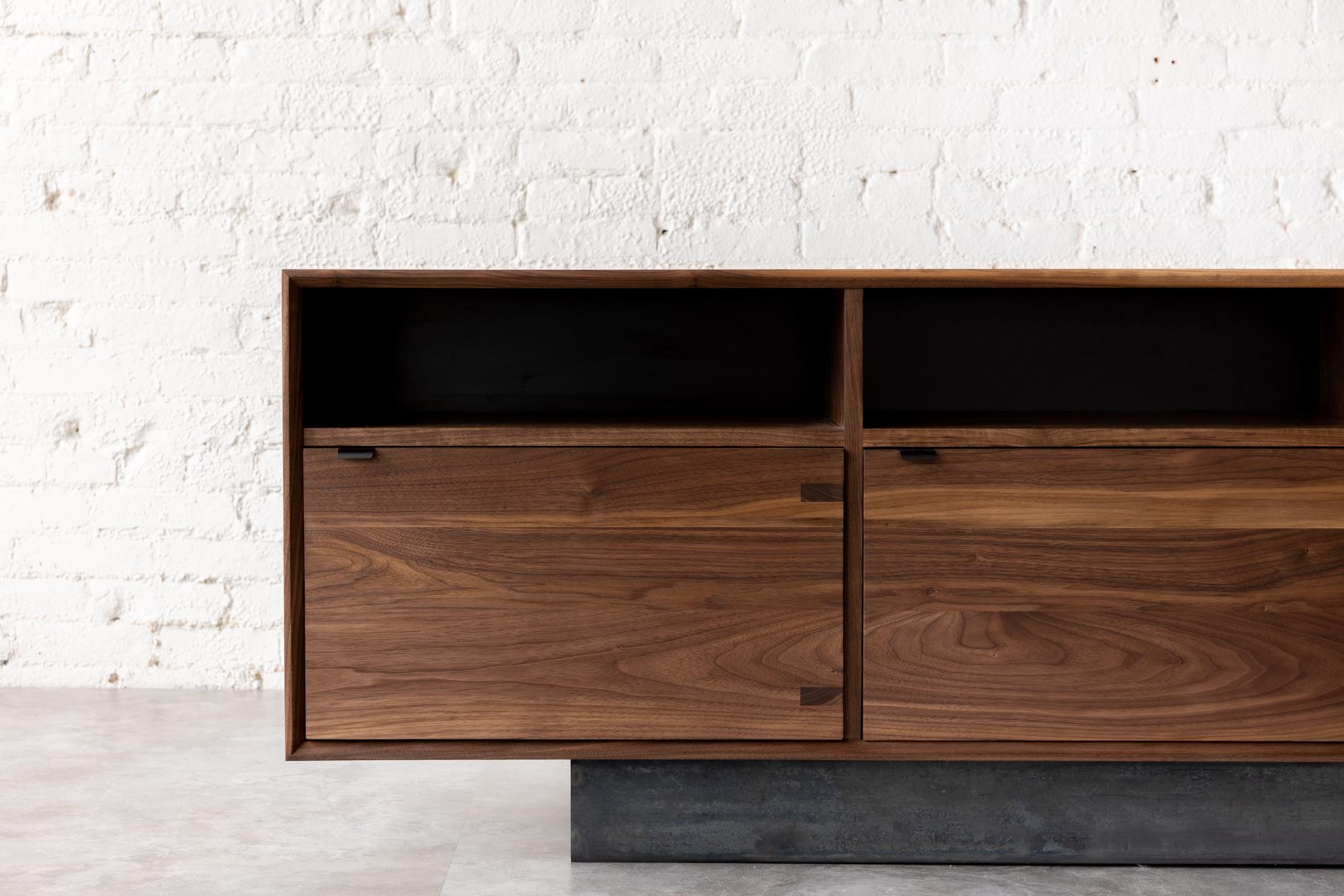 Canadian Baxter Long Credenza in Walnut by Autonomous Furniture For Sale