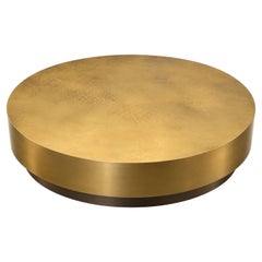 Baxter Loren Round Antiqued Brass Coffee Table by Draga & Aurel, Italy
