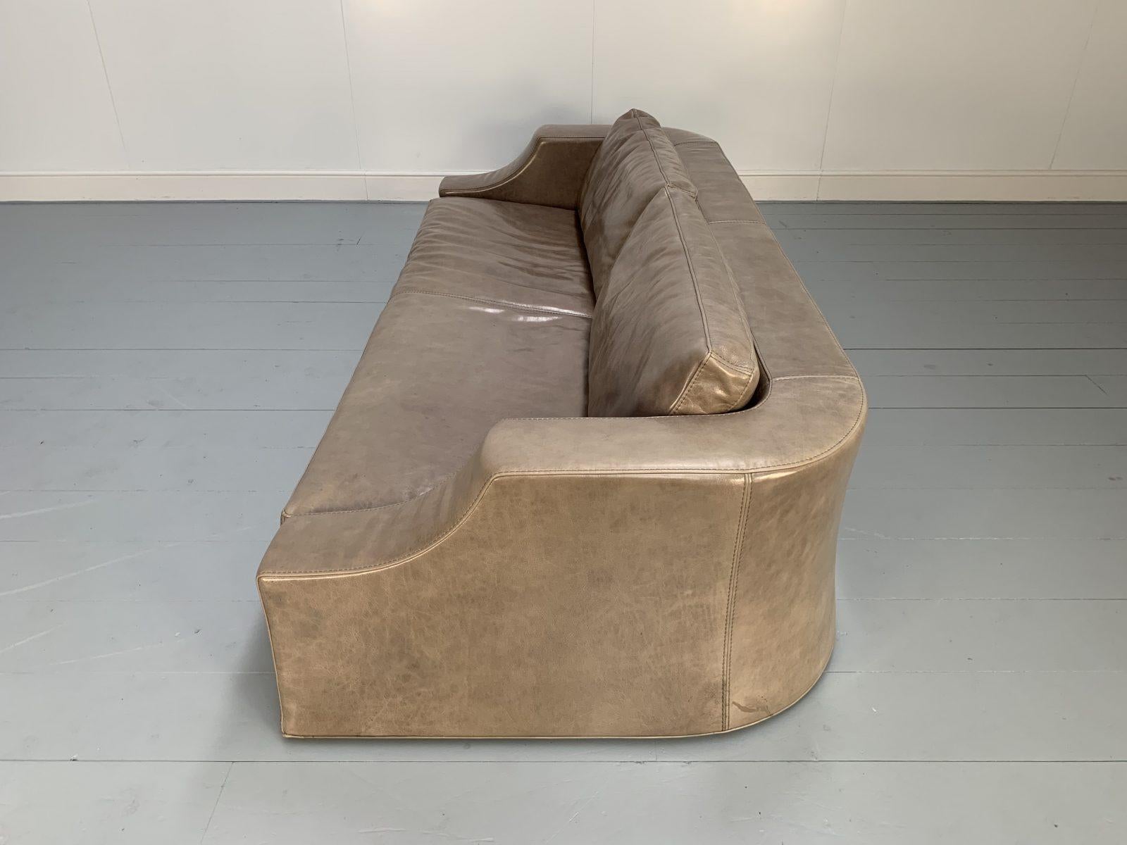4-Sitz-Sofa aus grauem, braunem Toskana-Leder von Baxter of Italy im Angebot 6