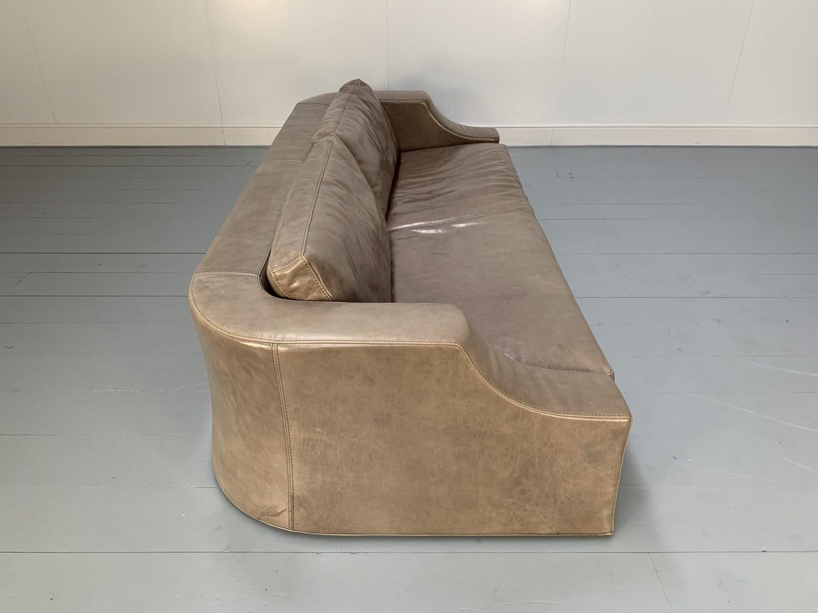 4-Sitz-Sofa aus grauem, braunem Toskana-Leder von Baxter of Italy im Angebot 5