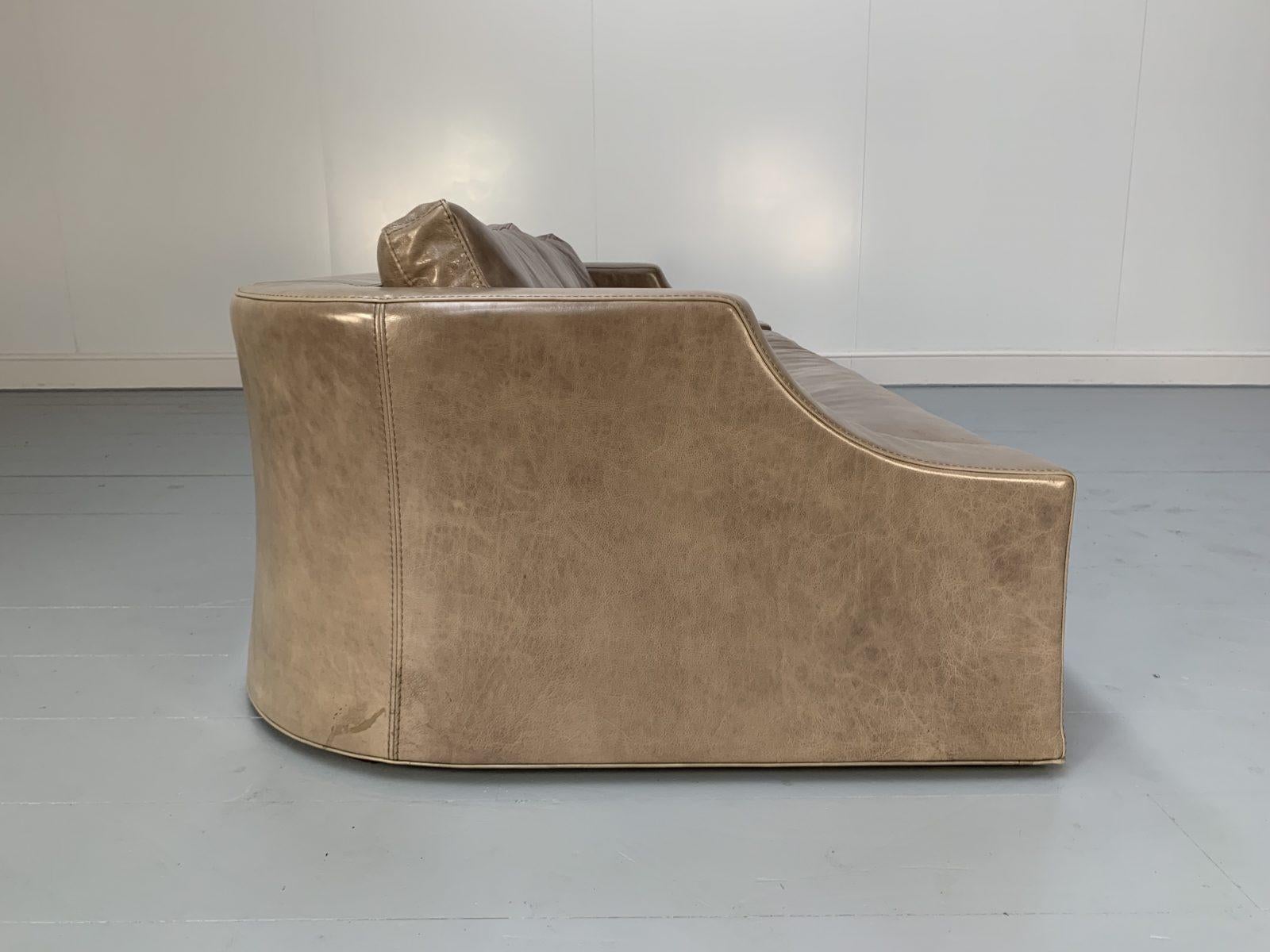 4-Sitz-Sofa aus grauem, braunem Toskana-Leder von Baxter of Italy im Angebot 2