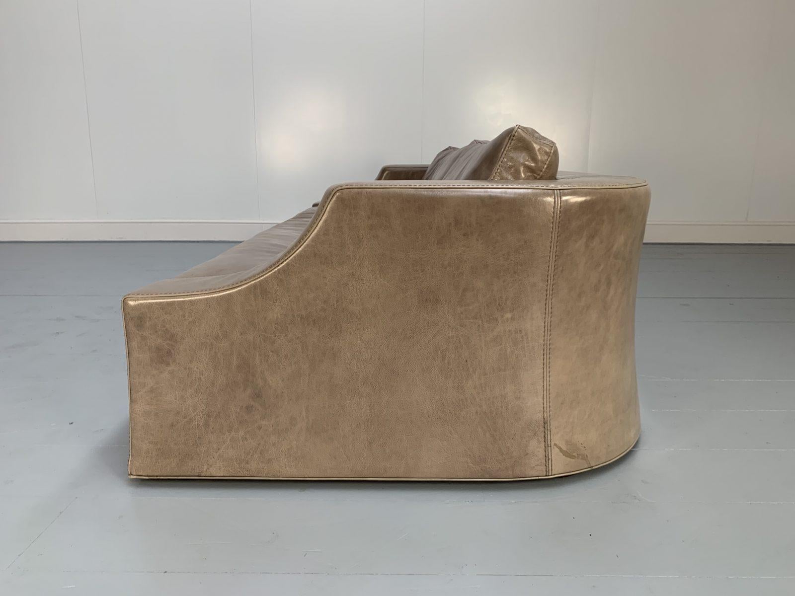 4-Sitz-Sofa aus grauem, braunem Toskana-Leder von Baxter of Italy im Angebot 4
