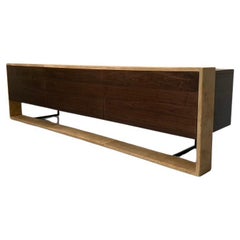Baxter of Italy "Bourgeois" Media Unit - In Canaletto Walnut and Suede