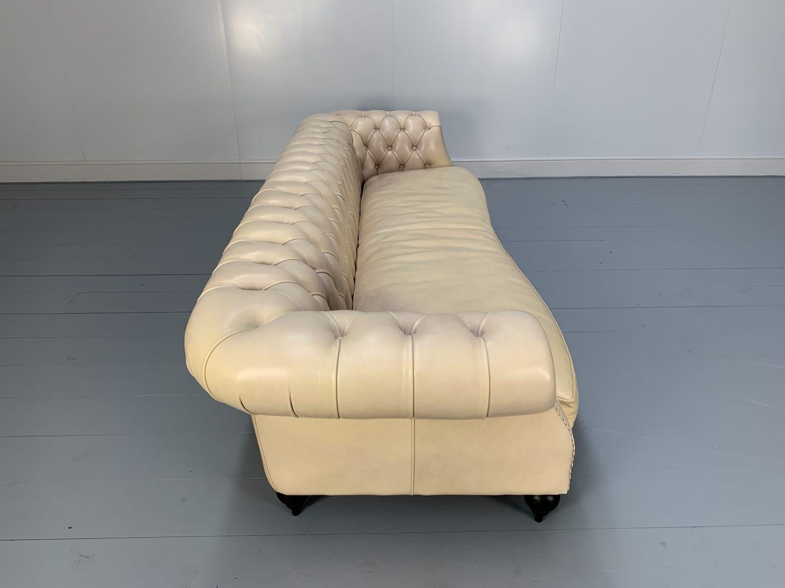 Baxter of Italy Diana Chester 4-Sitz-Sofa aus cremefarbenem Toskana-Leder im Angebot 5