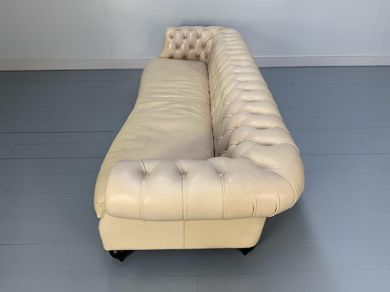 Baxter of Italy Diana Chester 4-Sitz-Sofa aus cremefarbenem Toskana-Leder im Angebot 6