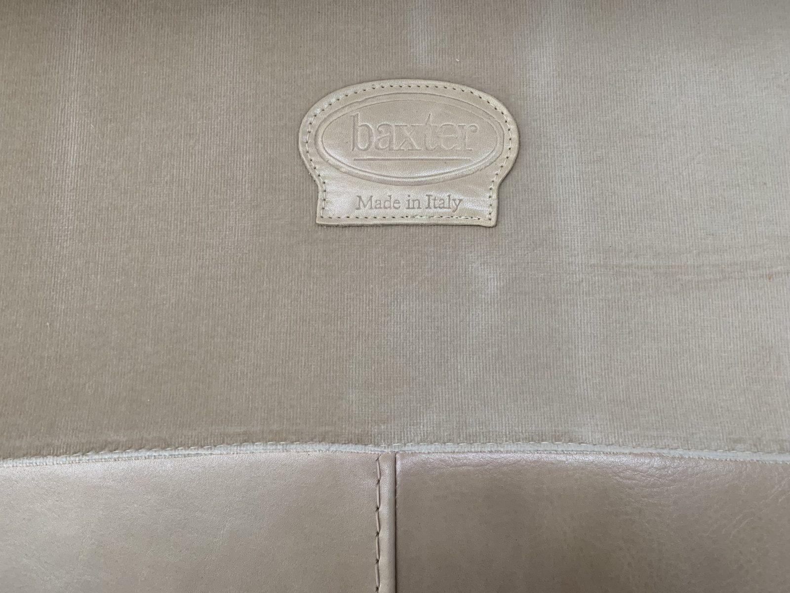 Baxter of Italy Diana Chester 4-Sitz-Sofa aus cremefarbenem Toskana-Leder im Angebot 11