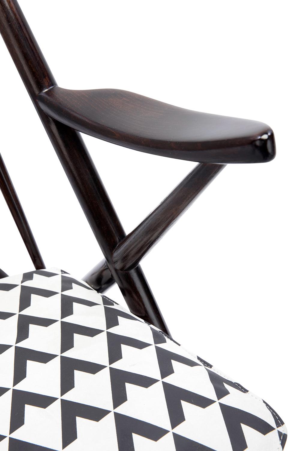 Modern Baxter Rocking Armchair No. 1 in Rosewood and White Leather by Draga & Aurel For Sale