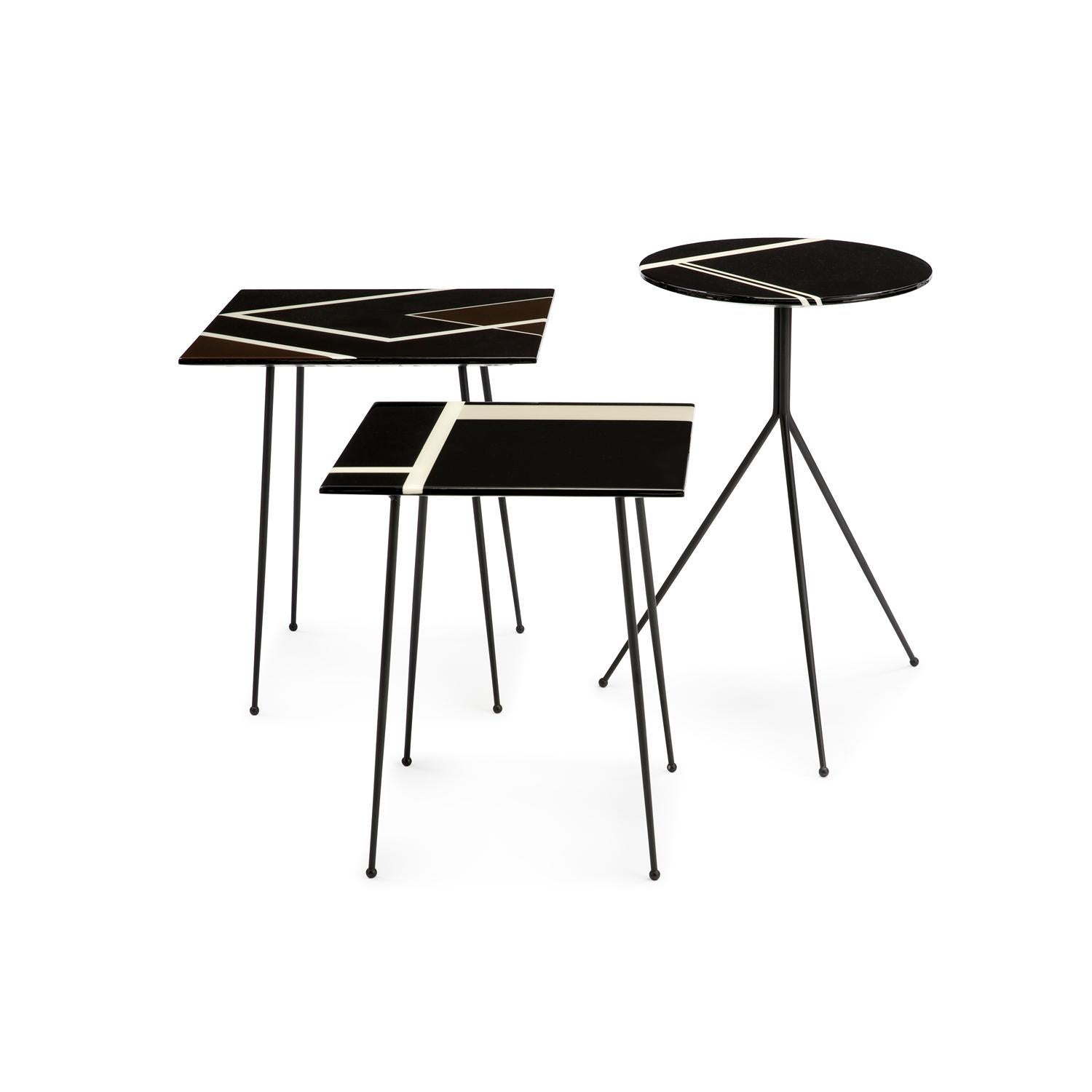 Baxter Table No 2 With Shanghai Graphic Resin And Iron Base By