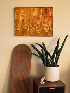 Bay Area Artist Maurice Lapp Figurative / Urban Landscape Abstract Painting