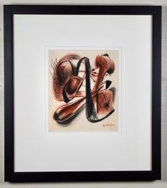 Surrealista del Área de la Bahía Dorr Hodgson Bothwell Gouache 1950