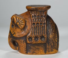 Bay Keramik Glazed Elephant Figurine Bank, West German Pottery
