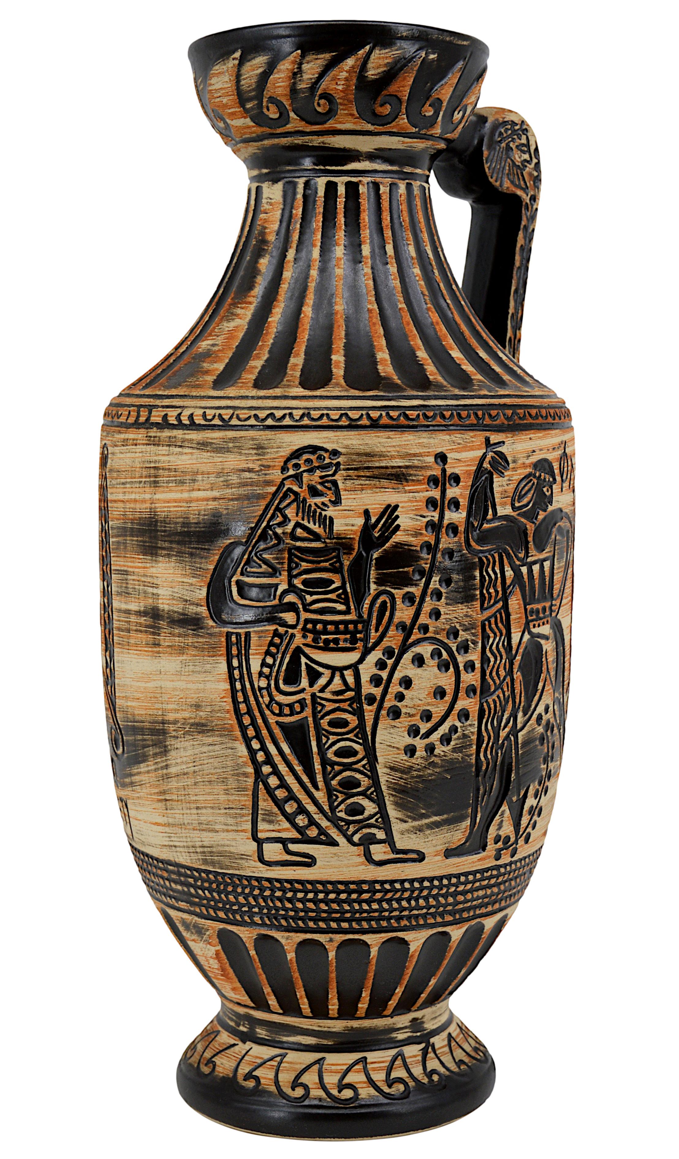 Mid-Century Modern Bay Keramik Large Mid-Century Sumerian Vase For Sale