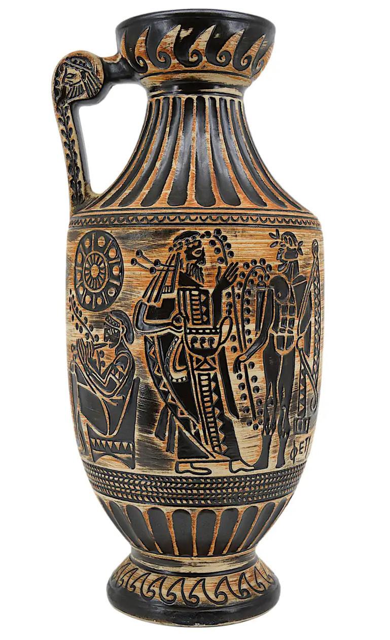 Bay Keramik Grand vase sumérien du milieu du siècle Excellent état - En vente à Saint-Amans-des-Cots, FR
