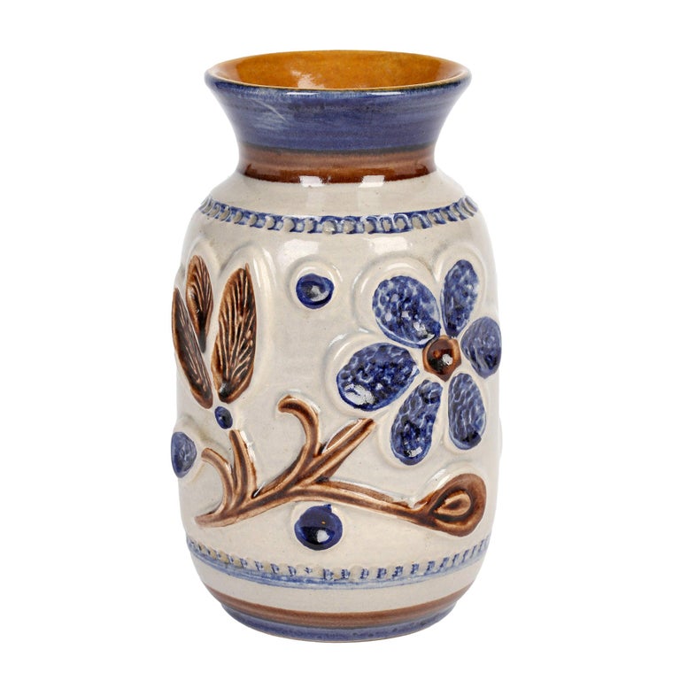 Bay Keramik Mid-Century West German Floral Design Art Pottery Vase For Sale  at 1stDibs | keramik pottery, bay keramik vase, bay pottery vase