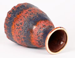Bay Keramik West German Mid-Century Volcanic Fat Lava Glazed Art Pottery Vase