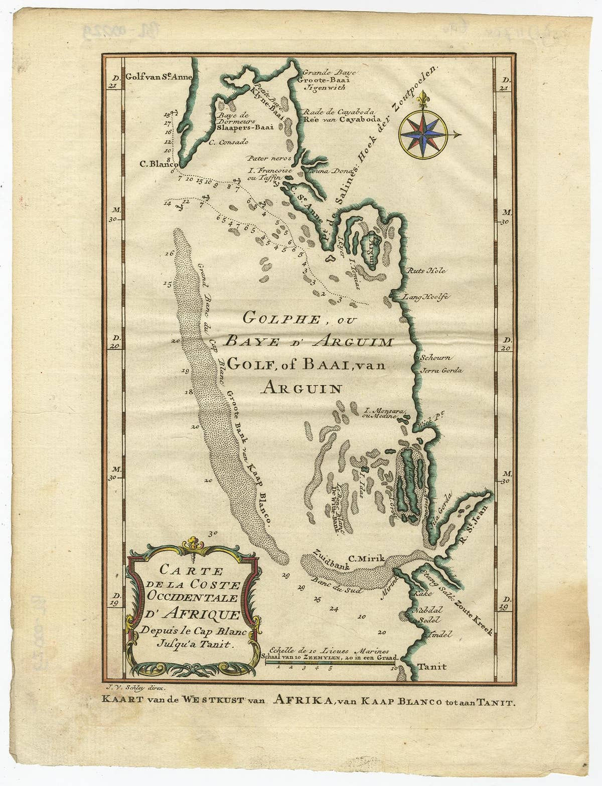 Bay of Arguin, West Coast of Africa from Cape Blanco to Tanit, Africa, 1747