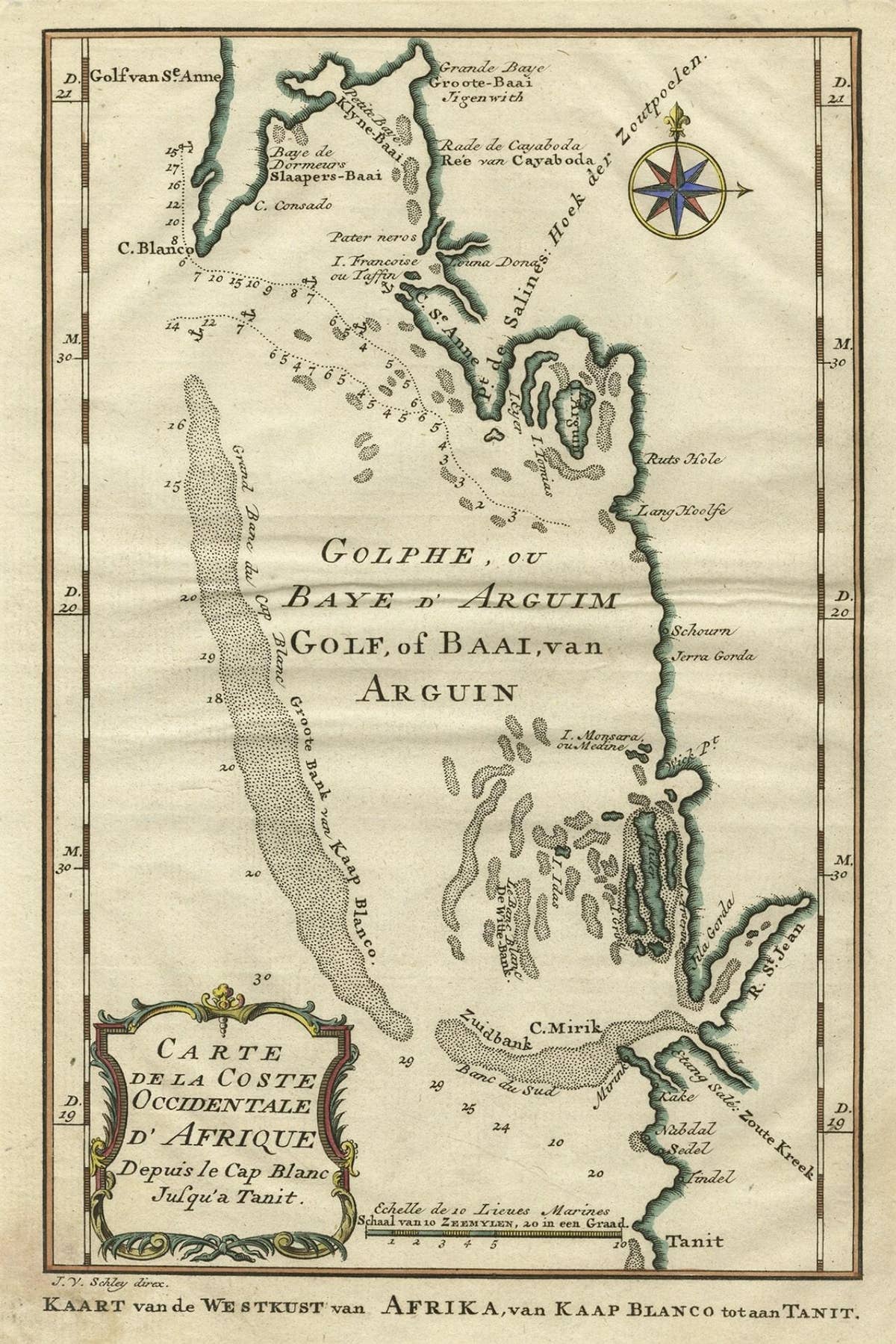 Bay of Arguin, West Coast of Africa from Cape Blanco to Tanit, Africa, 1747