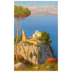 Bay of Naples and Mt Vesuvius Oil Painting by Willem Welters