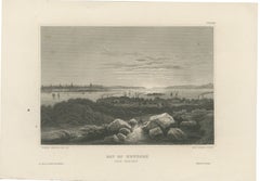 Bay of New York from Hoboken – Antique New York Harbor Engraving, c.1850