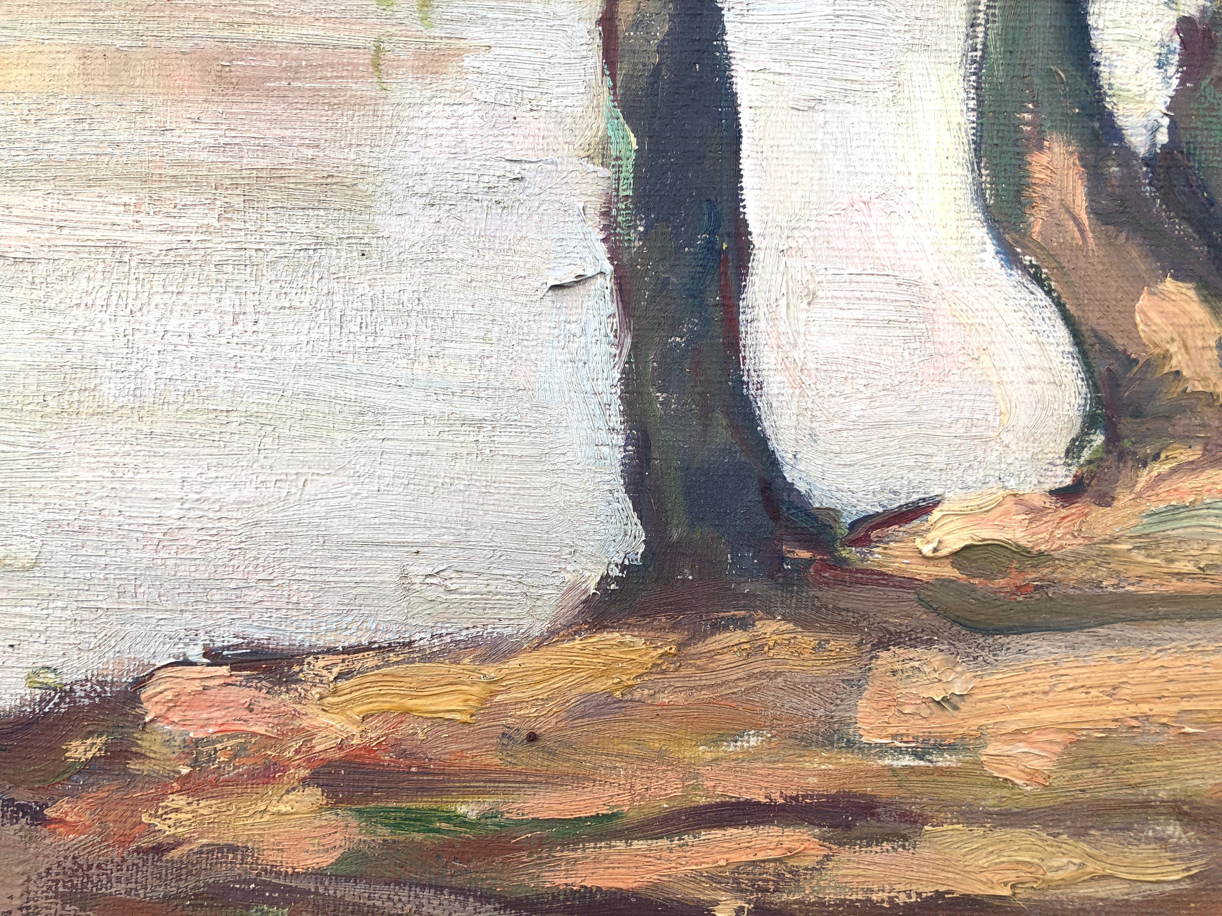 Zaragoza, Espagne, peinture à l'huile sur toile impressionniste de paysage espagnol en vente 1