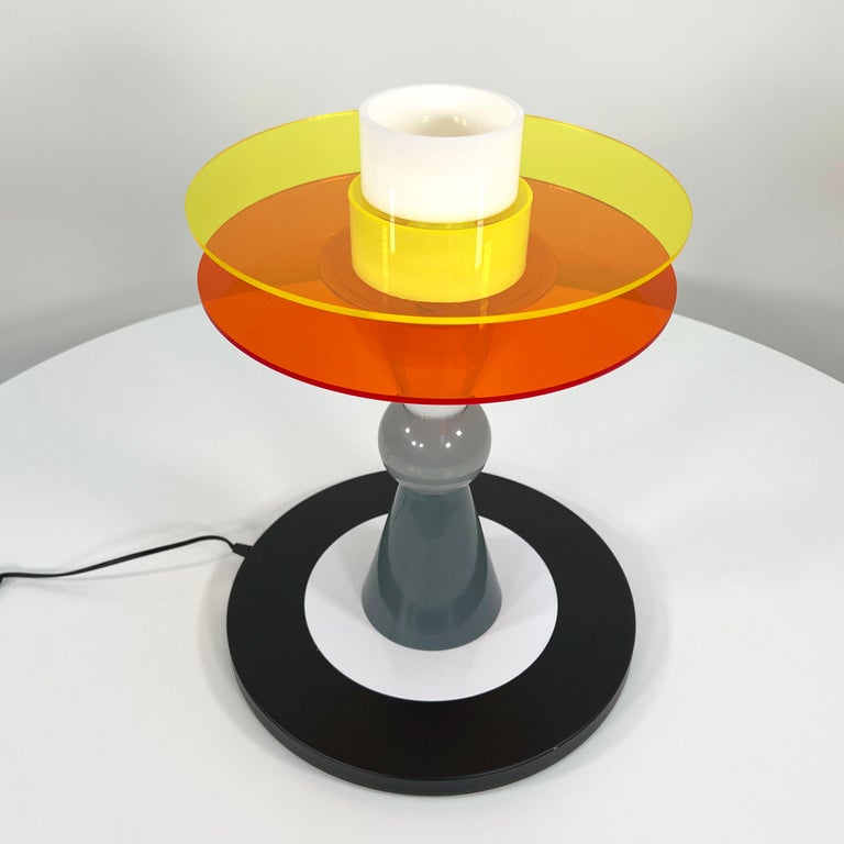 Metal Bay Table Lamp by Ettore Sottsass for Memphis Milano, 1980s For Sale