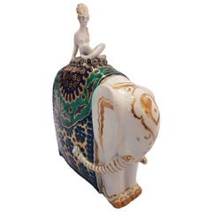 Bajadera auf Elefant:: Vintage-Keramik von Francesco Nonni:: 1922