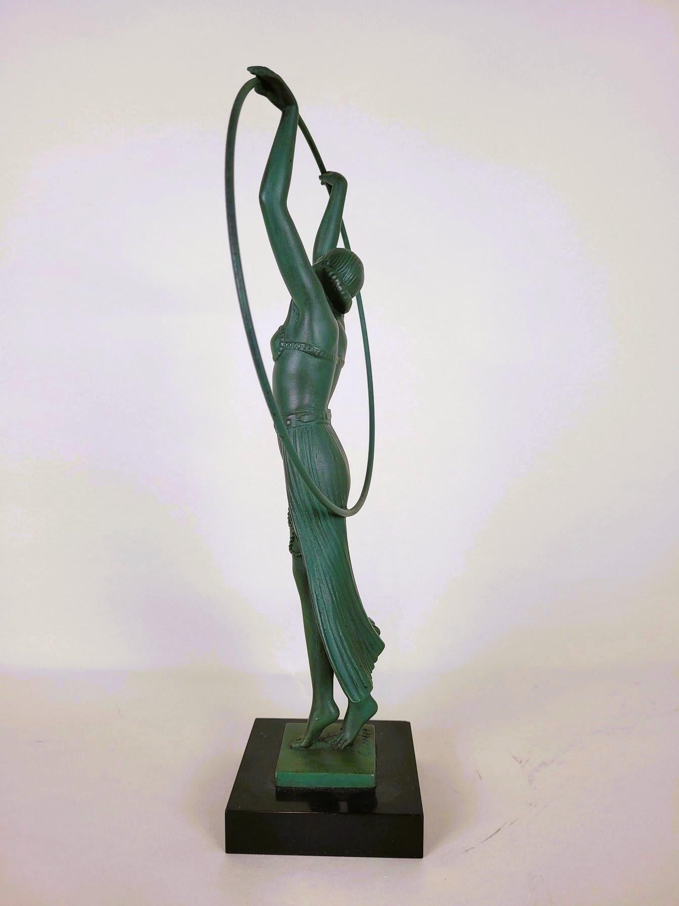 Bayadère, Charles And Max Le Verrier, Sculpture, Art Deco, 20th Century In Good Condition In MARSEILLE, FR