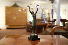 Scultura di ballerina Bayadère in stile Art Déco di Charles per Max Le Verrier