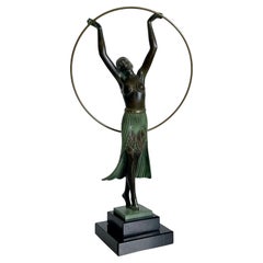 Bayadère Dancer Sculpture in Art Deco Style by Charles for Max Le Verrier