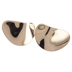 Bayanihan 14k Gold Modernist Post Earrings with Butterfly Backs