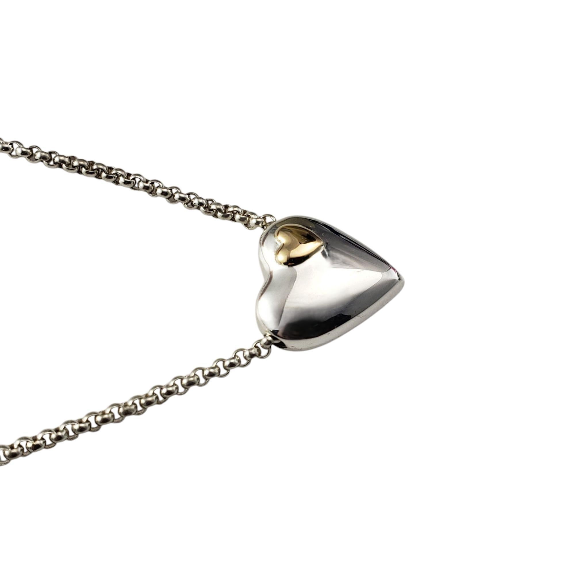 Donna Collana con ciondolo a forma di cuore in argento 925 e oro giallo 18 carati Bayanihan #21552 in vendita