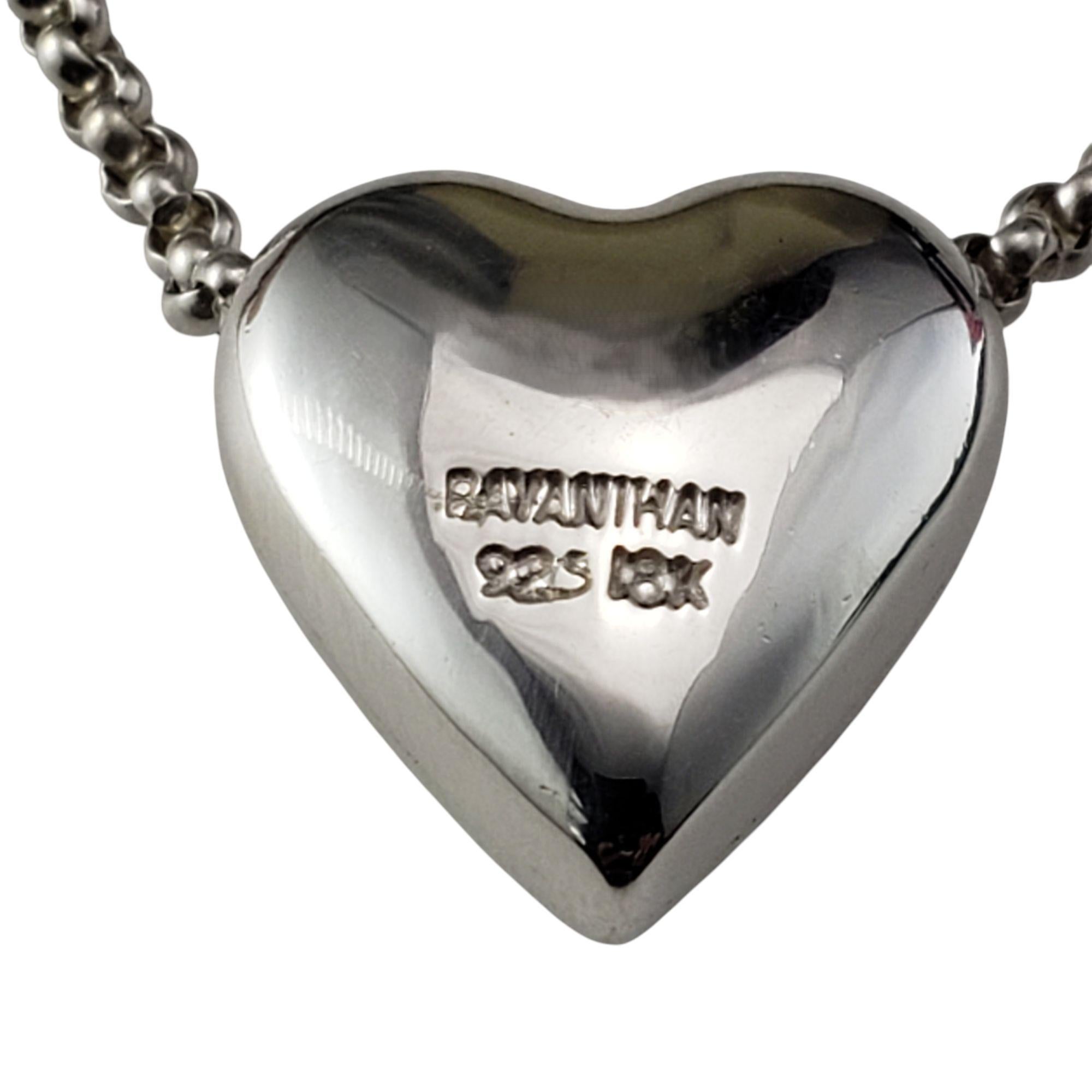Collana con ciondolo a forma di cuore in argento 925 e oro giallo 18 carati Bayanihan #21552 in vendita 1