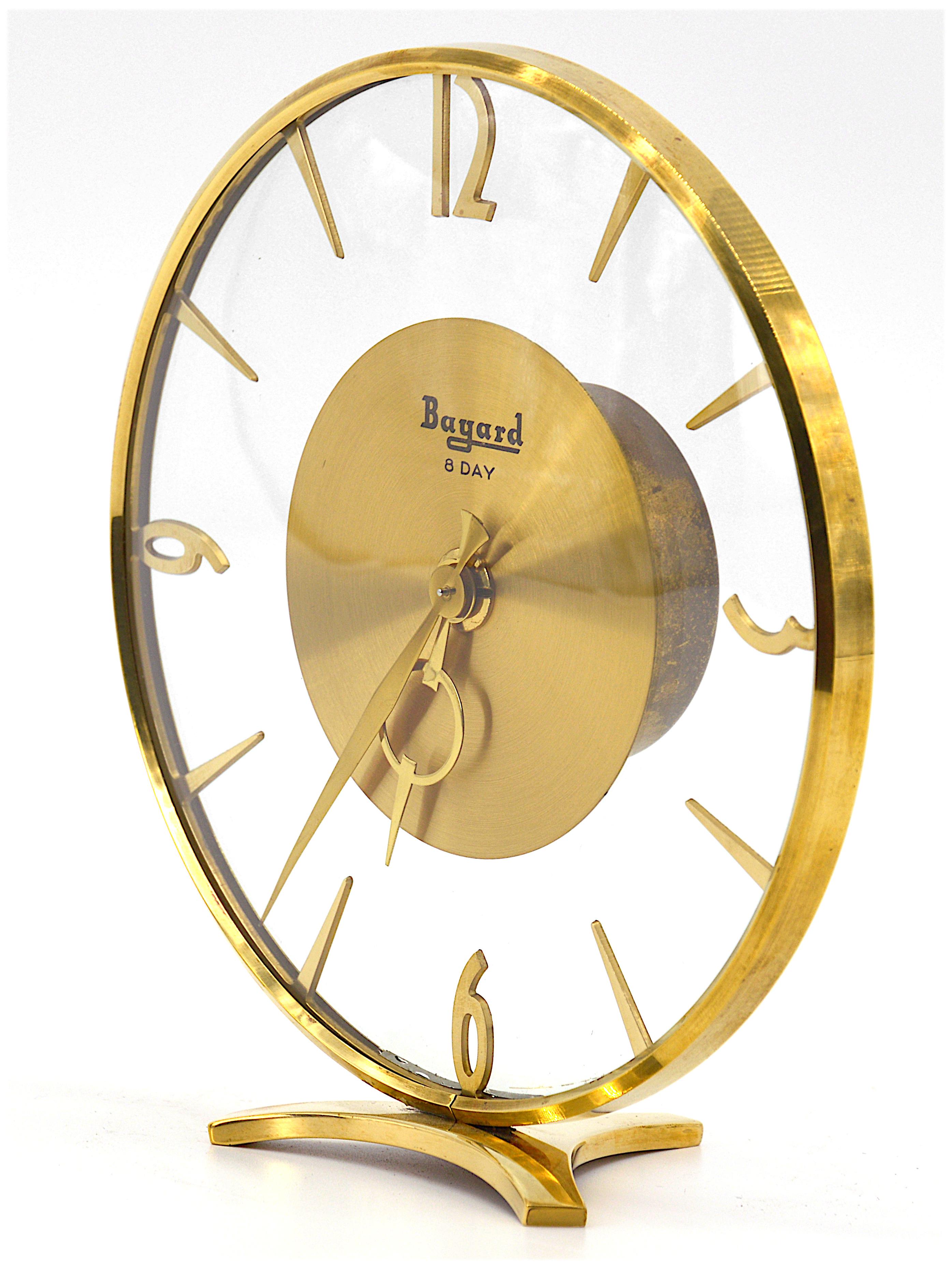 Bayard French Art Deco Clock, 1930s In Excellent Condition In Saint-Amans-des-Cots, FR