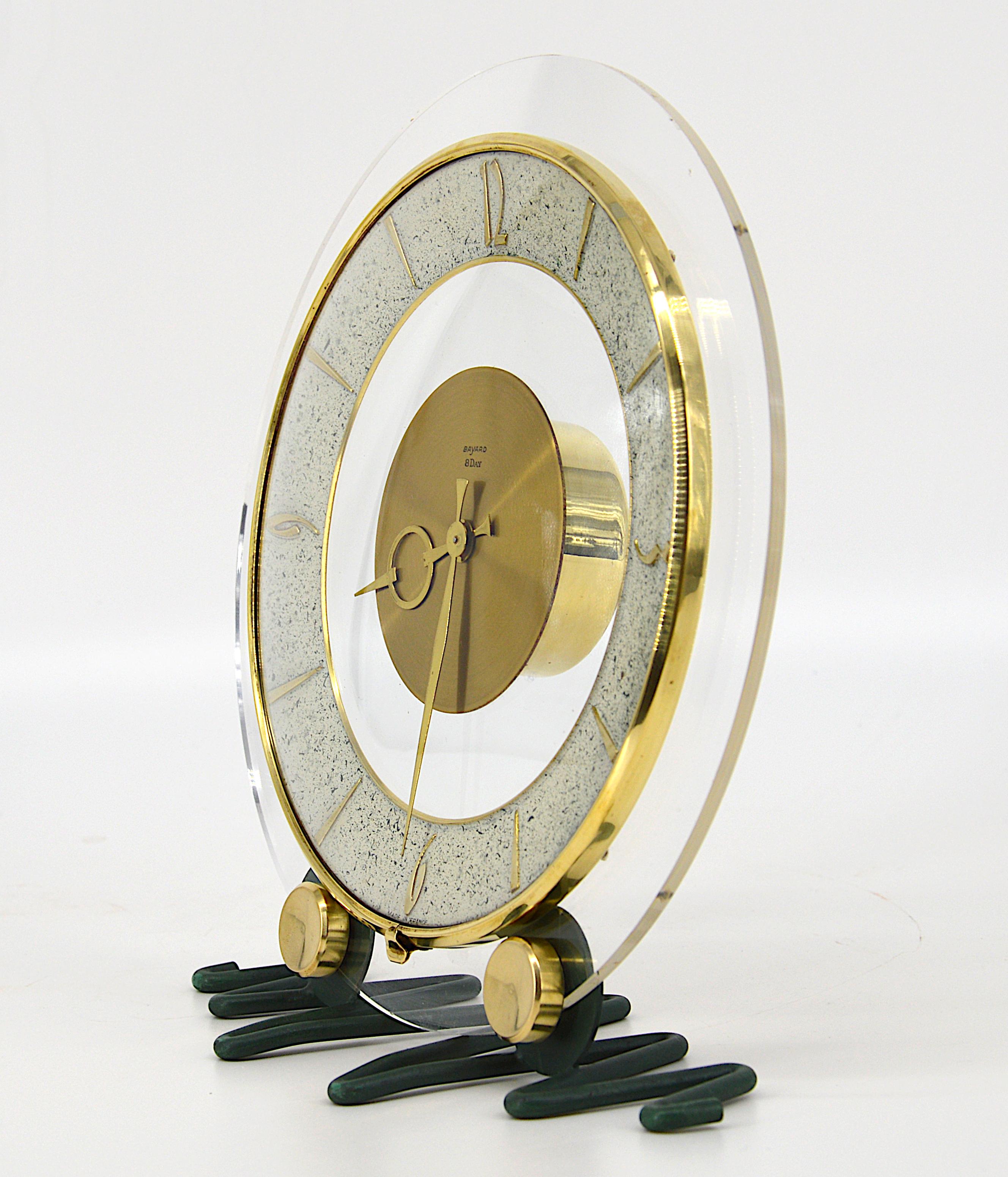Mid-20th Century Bayard, French Art Deco Round Clock, 1930s