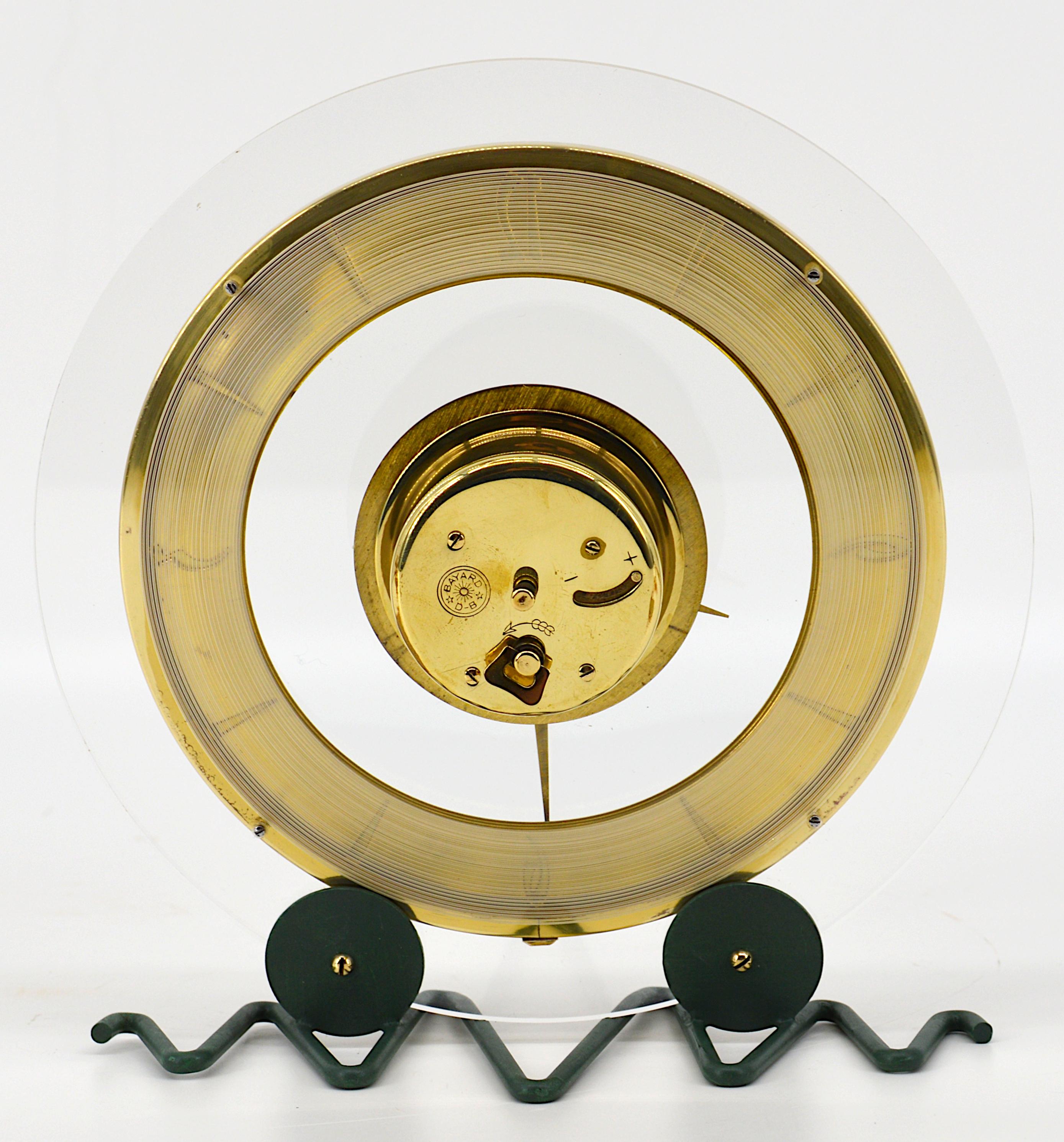 Bayard, French Art Deco Round Clock, 1930s 2