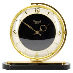 Bayard French Art Deco Swivelling Table Clock, Black Dial, 1930s