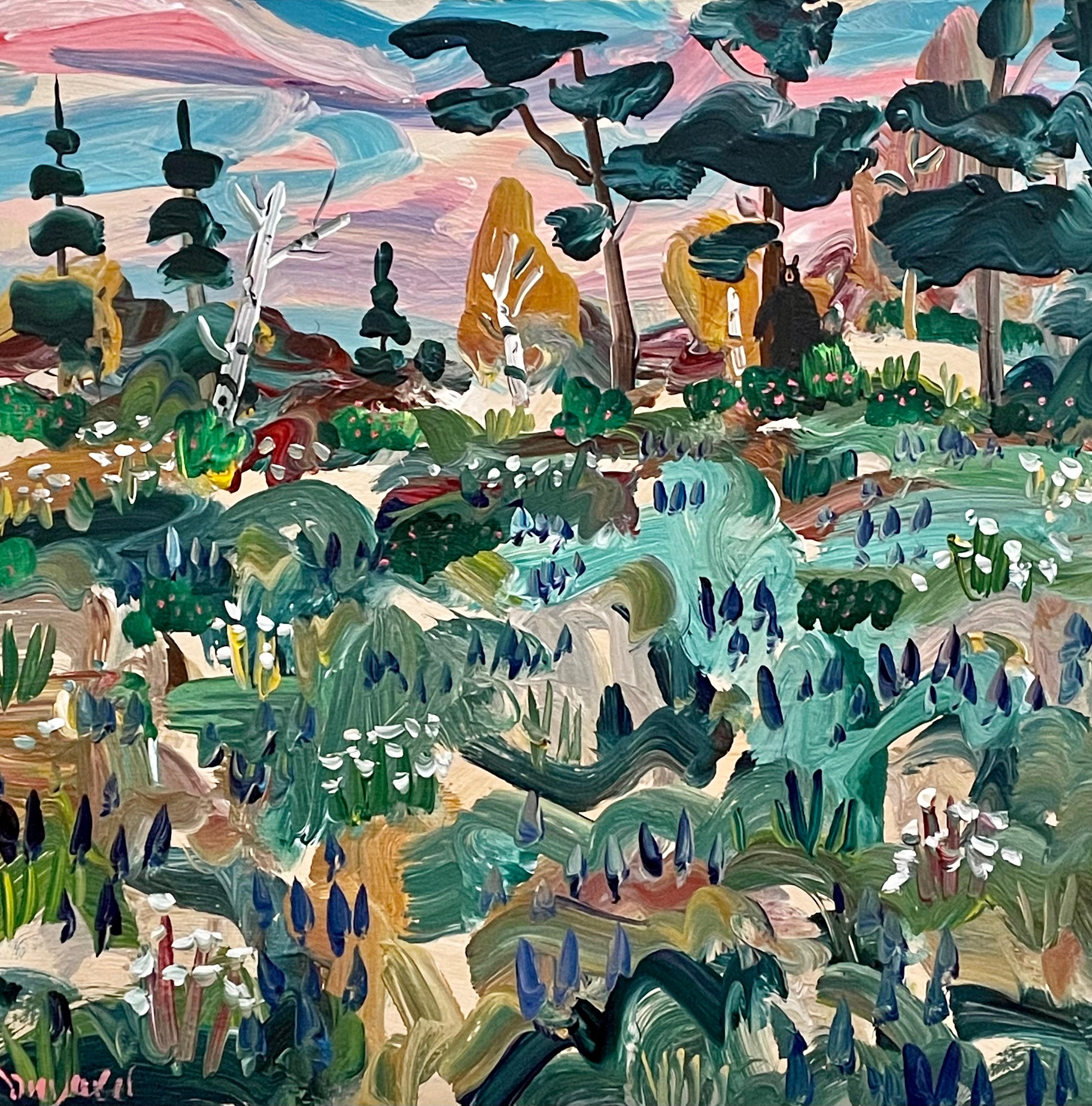 Bayard Hollins Landscape Painting - Lupine Bear