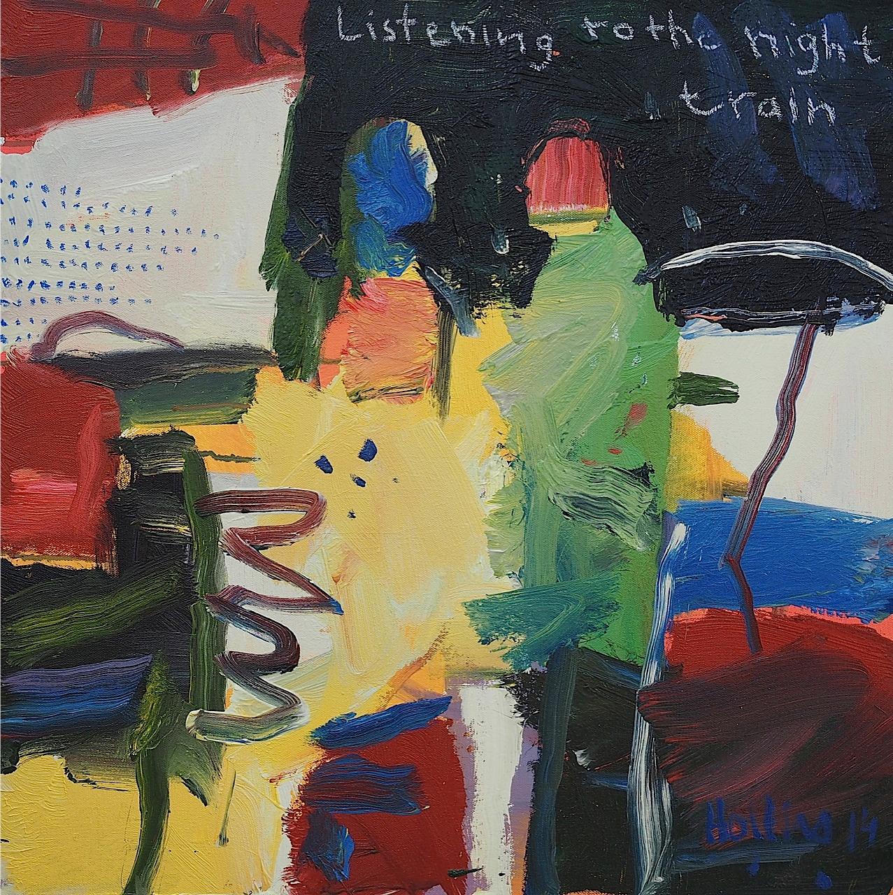 Bayard Hollins Abstract Painting - Night Train