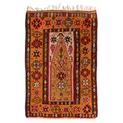 Bayburt Kilim Rug Vintage Wool Old Eastern Anatolian Turkish Carpet