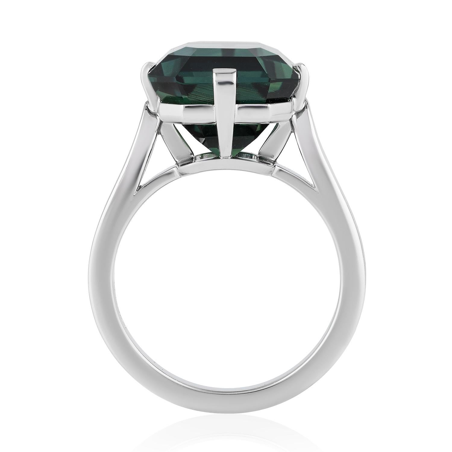 A Platinum ring centered upon a 10.42 carat natural unheated emerald-cut green sapphire, certified by C. Dunaigre Consulting.

Finding the right melange of colors is the skill of a master artist. The Chic Collection jewels are a kaleidoscope of