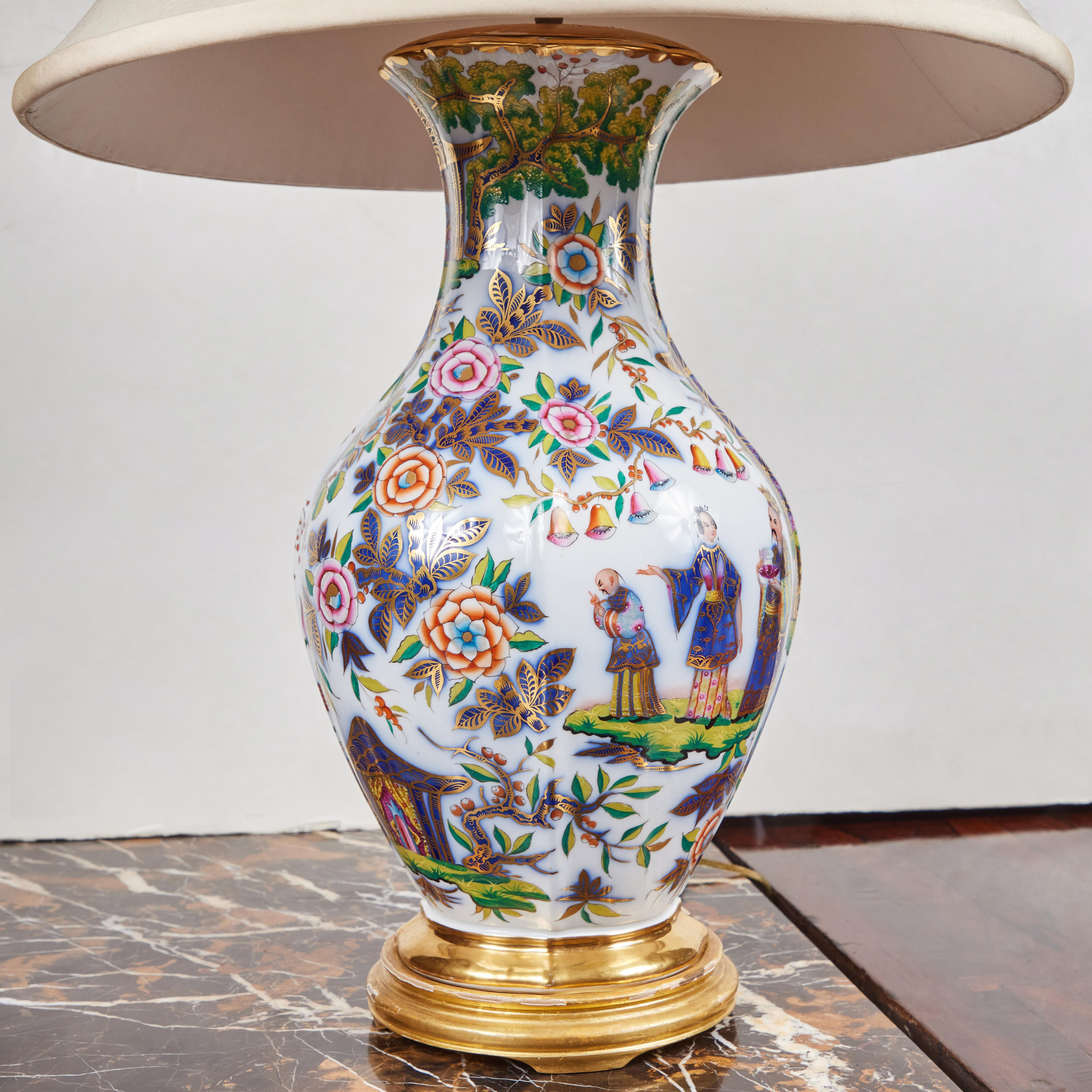 vintage porcelain lamp