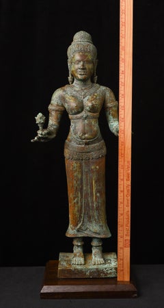 Bayon Style Cambodian Sculpture of the Hindu Goddess Uma-13th Century Or Later