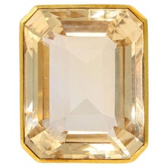 Bayonet Interchangeable Clasp, Especially with 1 Soft Yellow Citrine Approx